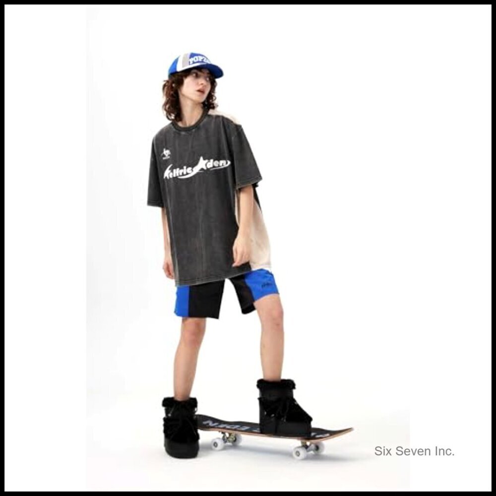 Oversized Graphic Tee Y2K Streetwear Casual Summer T-Shirt Loose Fit Washed - Picture 5 of 7